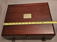Reed & Barton Storage Chest Wood Flatware Case Silverware Wooden Drawer Box