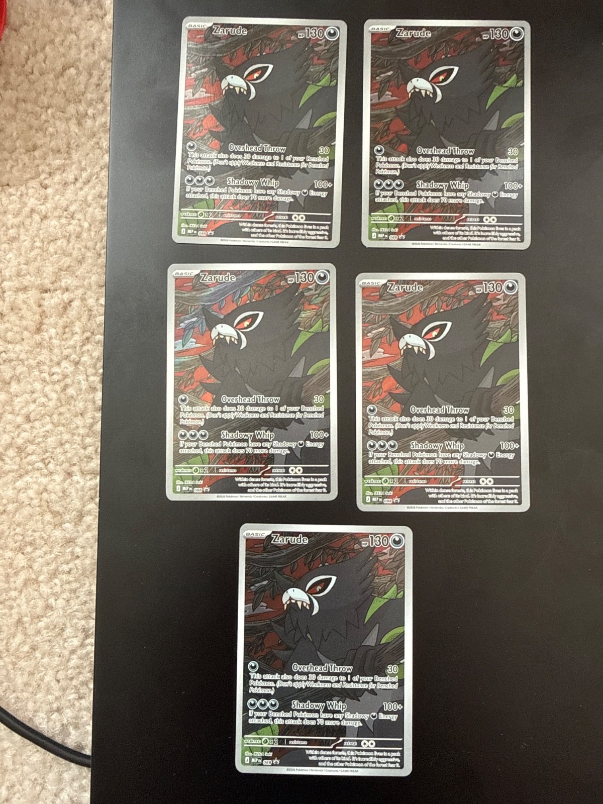 Pokemon TCG: Mega Evolution Black Star Promo - Zarude (MEP-088) x5 NM