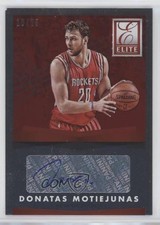 2015-16 Panini Donruss Elite Signatures Red 10/25 Donatas Motiejunas Auto i6j