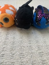 Teeny Ty, Walter Marie And Orville (fish, Fish, And Orca) 1 With Tags, 2 Without