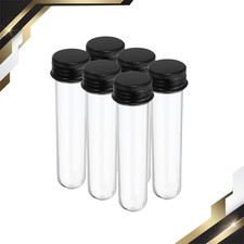 6 Pack 30ml Plastic Test Tubes with Screw Caps 109x27mm Tubes Black