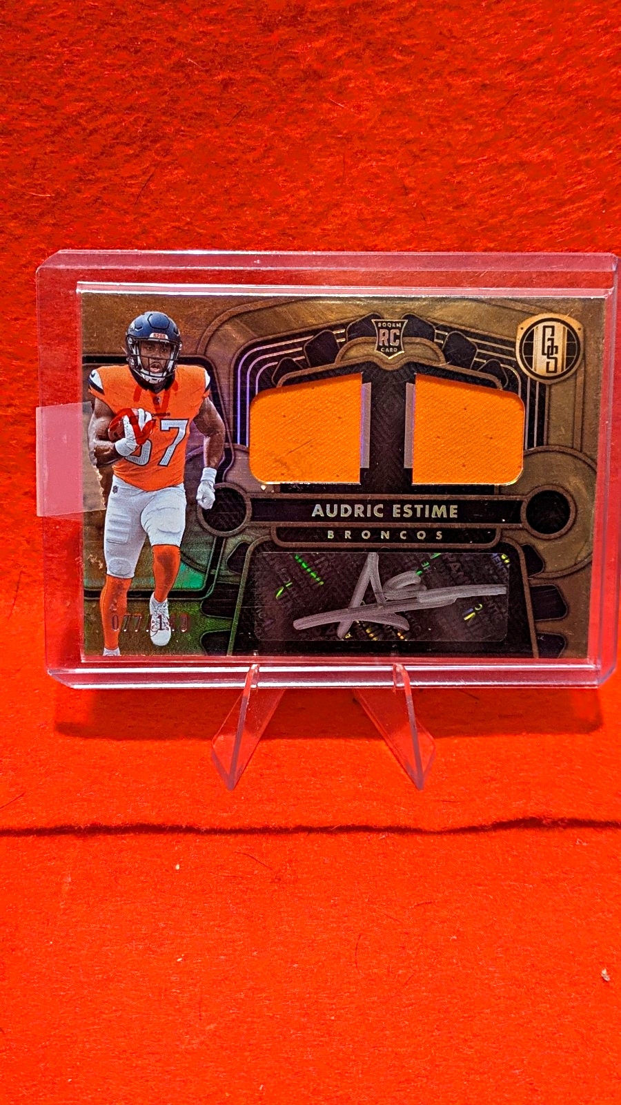 Panini 2024 Gold Standard Audric Estime RC Auto Jersey #20 Broncos /149