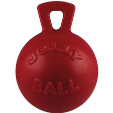 Jolly Pets Tug-n-Toss Dog Toy Ball with Handle, 10" XL, Red