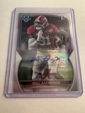 2022 Bowman U 1st Will Anderson Jr Base Auto RC Alabama #52