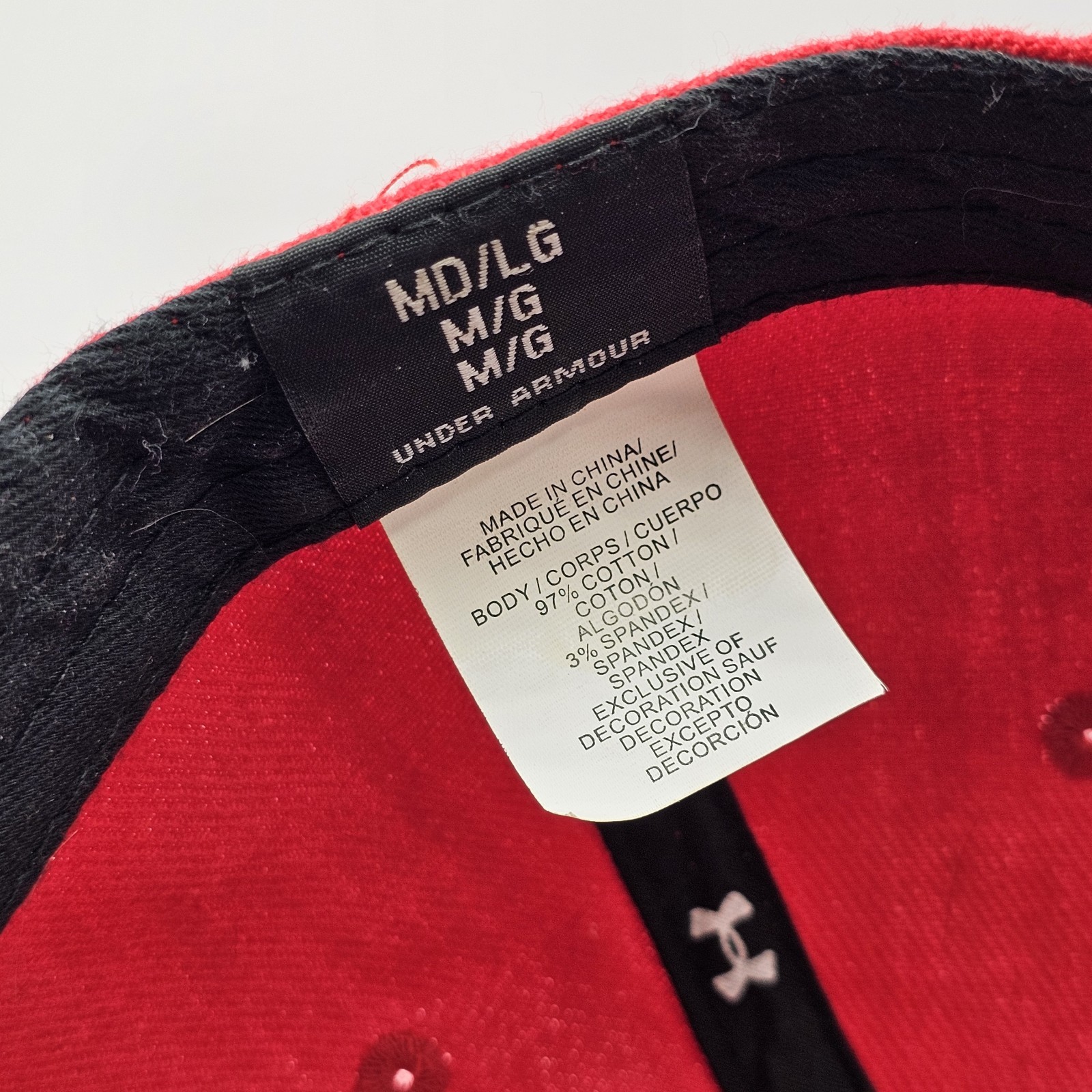 Under Armour Blitzing Adjustable Hat Red Black Lo… - image 7