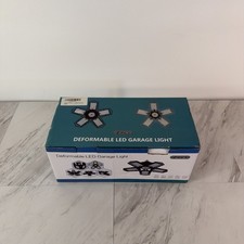 2 Pack LED Garage Shop Lights 150W, 15000Lm Deformable E26 Socket Black