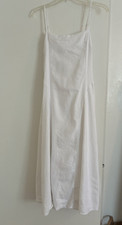 Everlane The Seamed Dress in Stretch Linen Size 4 white summer bridal