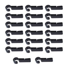 20Pcs Headlamp Clips Attachment Head Light Clamps Black Hard Safety Cap Hook