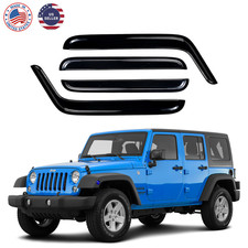 4x For Jeep Wrangler Jk Unlimited 2007-2017 Window Visors Rain Guards Us. 4x For Jeep Wrangler Jk Unlimited 2007-2017 Window Visors Rain Guards Us.