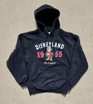 S Disney Land Resort Snow White Grumpy Pullover Black Embroidered Hoodie noflaws