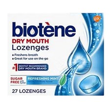 Dry Mouth Lozenges For Fresh Breath Refreshing Mint 27 Each By Biotene