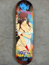 Mariko Anime Skate Deck 8.25 Signed NEW 1/1 Blue Spray Art Hook Ups JK Rare Sexy