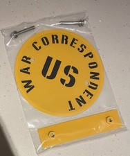 Willys Jeep WW2 bridge-plate 6 inch diameter war correspondant yellow