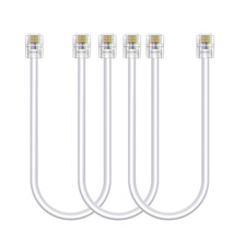 3Pack Phone Telephone Extension Cord 1FT Cable Line with Standard RJ11 6P4C Plug