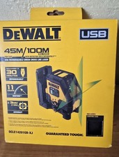 Dewalt DCLE14201GB-XJ USB Cross Line Green Beam Laser - With Case