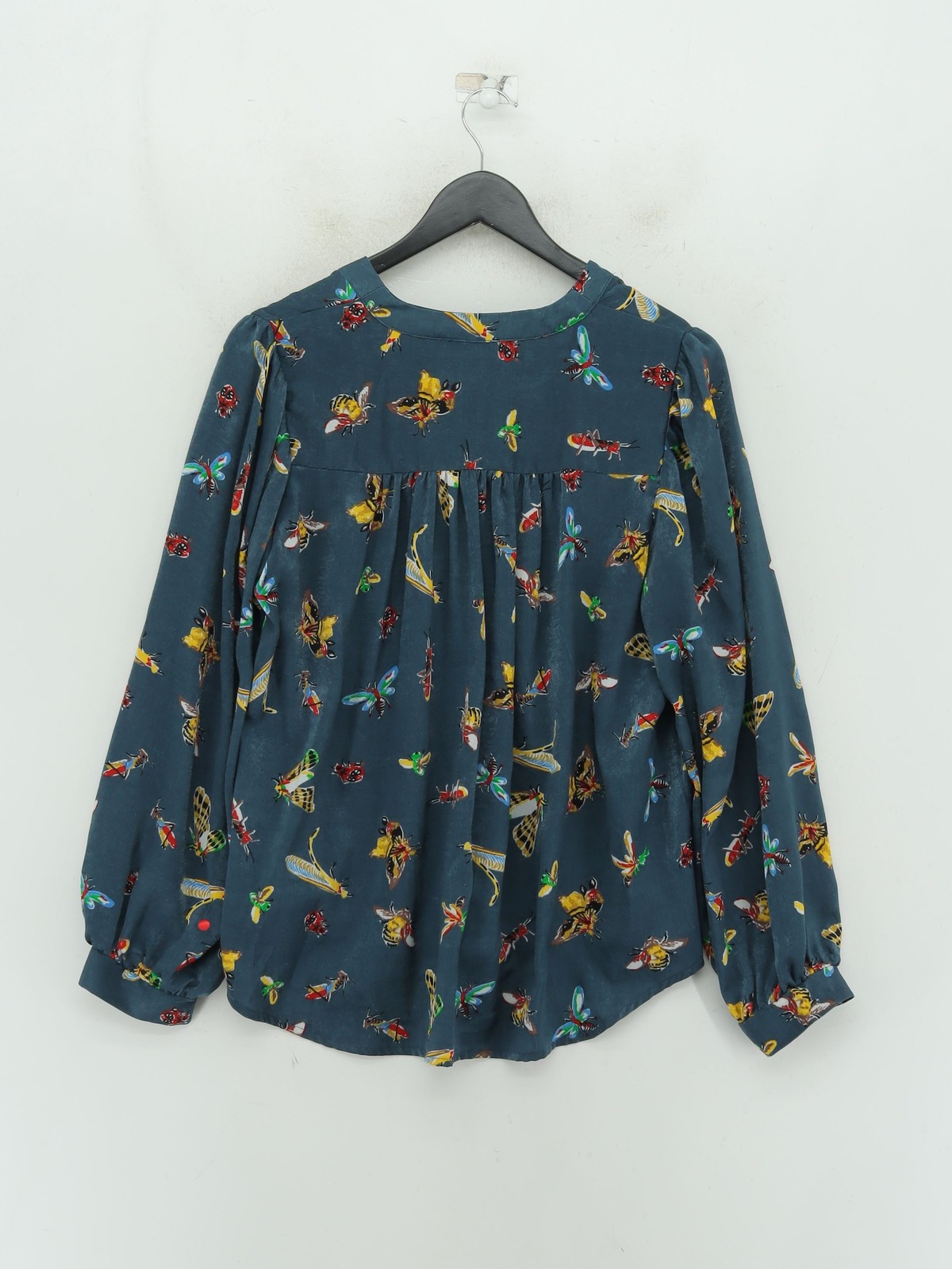 Zara Basic Women's Top M Blue 100% Polyester Basic - image 2