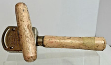 Antique Primitive Vintage Edlund Junior Mechanical Can Opener Wood Handle