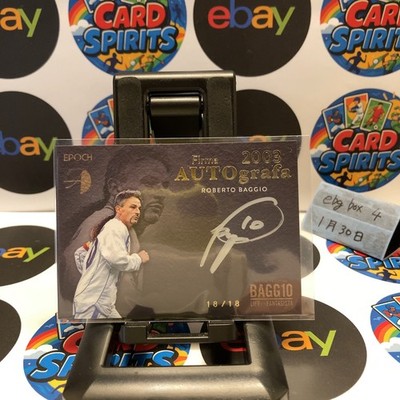 2003 EPOCH Baggio Firma Autografa 18/18 Italy Silver Ink Auto Last No. Card