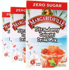 Margaritaville  ~ Strawberry Daiquiri Drink Mix ~ Zero Sugar Free ~ Lot of 3