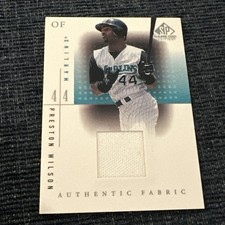 Preston Wilson 2001 Upper Deck SP #PW Player Worn Patch FLORIDA MARLINS-BASEBALL