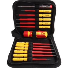 13-Piece Premium CR-V Insulated Screwdriver Set with 1000V Tools – Includes P...