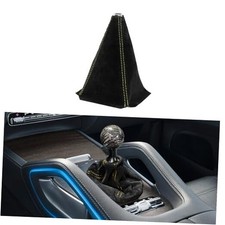 Car Shift Boot Cover, Shifter Boot Cover, Gear Gaiter Cover Auto Black/White