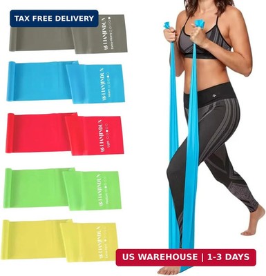 Lianjindun 5 Pcs Professional Resistance Bands. Latex-Free, Pilates Band, Work O