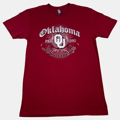 Next Level Apparel Shirt Men's Red Oklahoma Sooners OU Est. 1890 Football Small