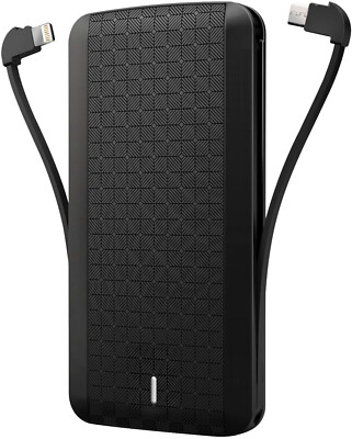 8000MAH POWER BANK CHARGER BACKUP BATTERY PORTABLE BUILT-IN CABLES for TABLETS