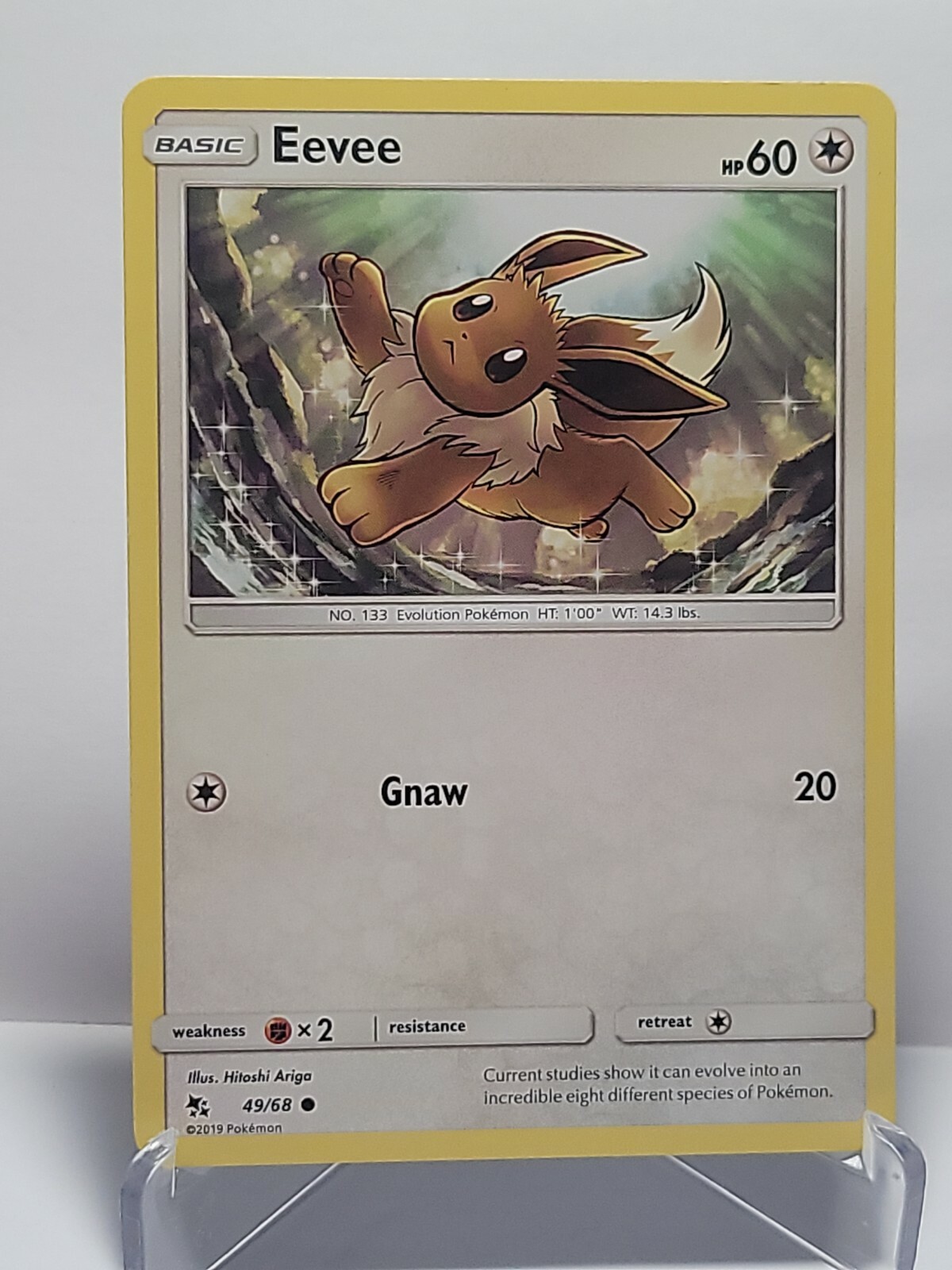 Eevee 49/68 Pokemon Hidden Fates Common Colorless LP Used See Pictures