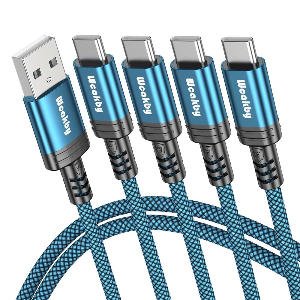 USB C Cable Fast Charging Cable,(4 Pack 1.6ft+3.3ft+6.6ft+6.6ft) Type C to US... USB C Cable Fast Charging Cable,(4 Pack 1.6ft+3.3ft+6.6ft+6.6ft) Type C to US...