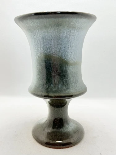 Vintage Frankoma pedestal vase #F35 blue