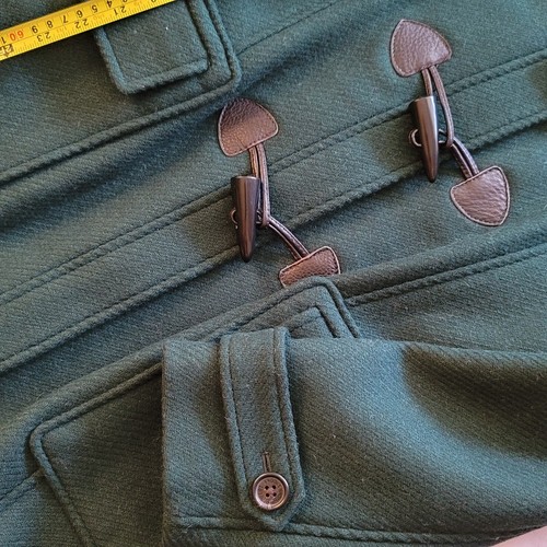 Abrigo con capucha con botón y cremallera de lana verde Brooks Brothers para mujer talla 4 - Imagen 4 de 16