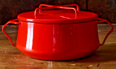 Dansk Købenstyle 2 QT Red Chili Enamelware Casserole Dutch Oven