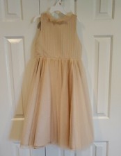 JJ's House Girl's Bridesmaid Flower Girl Special Occasion Dress Size 9 Champagne