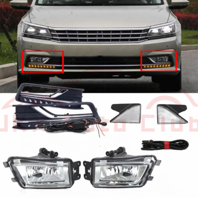 LED DRL Bumper Flashes & Light Fog Lamp For Volkswagen Passat V6 SEL 2016-2019 g