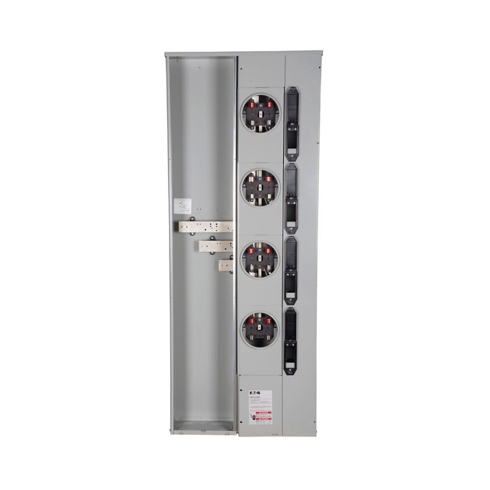 Meter Pack Rack Eaton 4-Gang Meter Pack Combo 600A/200 Amp 1Ph Ring Type Socket ...