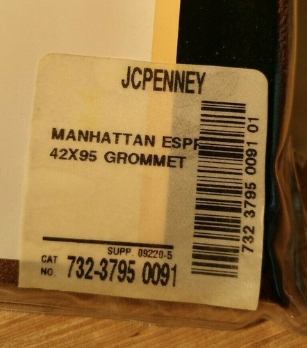 JC Penney VERATEX Brown Manhattan Grommet Curtain Panels 42 x 96 Faux Suede NEW - Picture 5 of 8