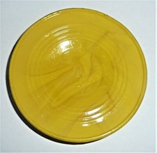 Akro Agate Chiquita Saucer - Yellow Mustard Color - Child's Tea Set
