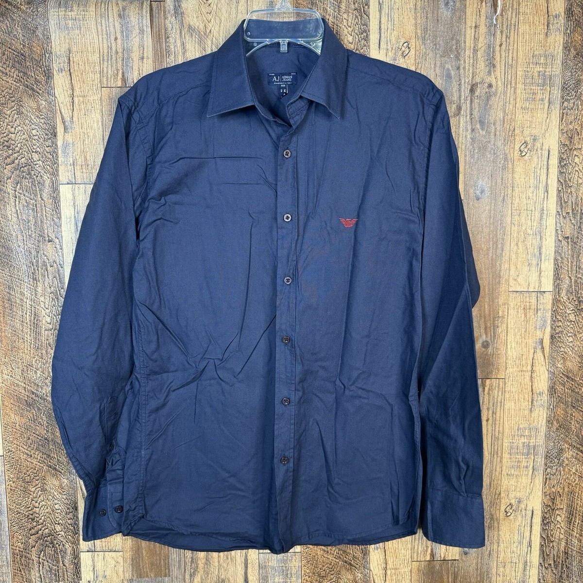 ARMANI JEANS シャツブルゾン ジャケット ネイビー M イタリア製 s-l1200.jpg