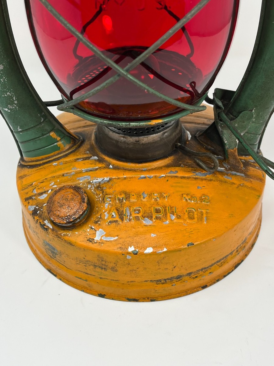 EMBURY AIRPILOT ヴィンテージランタンDIETZ赤グローブUSA製 EMBURY