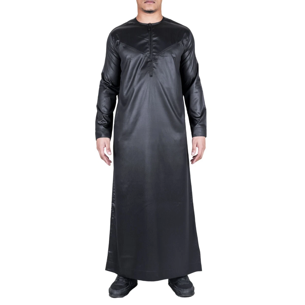 RUMAOZIA Camice musulmana da uomo musulmano caftano Abaya Camicia islamica da uomo - Camicia tribale Abbigliamento da preghiera per uomini Eid Camicia araba Camicie in stile africano, O blu., S