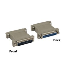 LOT 10pcs DB25 Male/Female Null Modem Adapter 25Pin Crossover Molded RS-232