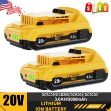 Pack For DEWALT DCB201 20V 20 Volt Max Lithium-Ion Compact Battery DCB203 DCB207