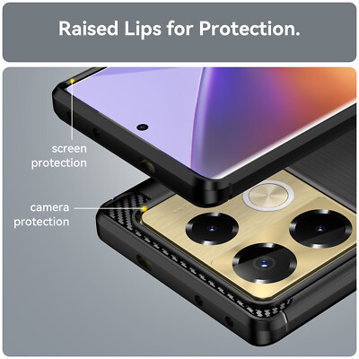 For Infinix Note 40 Pro 4G, Luxury Slim Classic Brushed Rubber Soft Cover Case