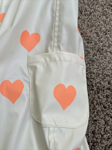 Zara Girls Rain/Snow Waterproof Bibs Hearts 3/4 - Picture 5 of 6