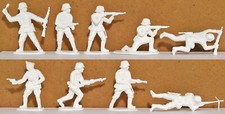 Matchbox WWII German Infantry - 15 54mm unpainted Winter White - mint sealed bag