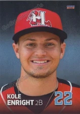 2018 Hickory Crawdads Kole Enright RC Rookie Texas Rangers Minor