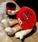 Mix Lot Of 2 M&M 12” Chocolate Red Plush Chenille Fabric Stuffed Toy / Red Mug — photo 2