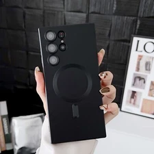 For Samsung Galaxy S25 S23 S24 Ultra S22 S21 S20 MagSafe Magnetic Soft Slim Case